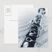Gedetailleerde Klarinet Briefkaart (Voorkant / Achterkant)