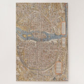 Gedetailleerde  kleurenkaart van Parijs, Frankrijk Legpuzzel (Verticaal)