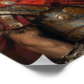 Gedetailleerde kleurenportretschildering van Caesa Poster (Hoek)