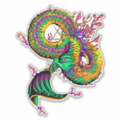 Gedetailleerde kleurige Sticker van waterpaarden (Voorkant)