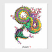 Gedetailleerde kleurige Sticker van waterpaarden (Vel)