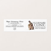 Gedetailleerde konijn-, diergeneeskundige en veter visitekaartje (Buitenkant ongevouwen)