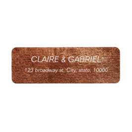 Gedetailleerde koperkleur modern eenvoudig terugke etiket