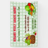 Gedetailleerde landbouwers marktgroenten personali spandoek (Verticaal)