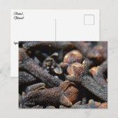 Gedetailleerde macroweergave van kruidnagels briefkaart (Voorkant / Achterkant)