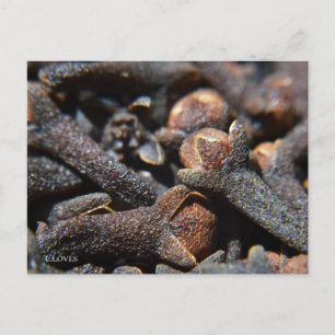 Gedetailleerde macroweergave van kruidnagels briefkaart