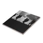 Gedetailleerde marching World War I Soldaten (1917 Tegeltje (Zijkant)