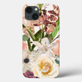 Gedetailleerde met de hand getekende bloemen. Case-Mate iPhone case