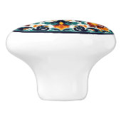 Gedetailleerde Mexicaanse Talavera Floral Keramisc Keramische Knop (Zijkant)