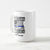 Gedetailleerde Mok koffie van politieagent in rust (Voorkant links)