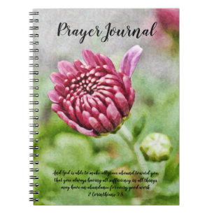 Gedetailleerde Mum Bud Prayer Journal Notitieboek