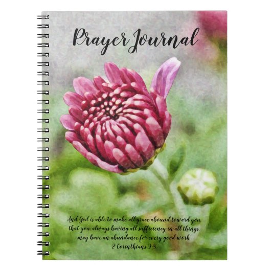 Gedetailleerde Mum Bud Prayer Journal Notitieboek (Voorkant)