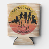 Gedetailleerde naam Cowgirl bachelorette party Blikjeskoeler (Voorkant)