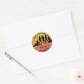 Gedetailleerde naam Cowgirl bachelorette party Ronde Sticker (Envelop)