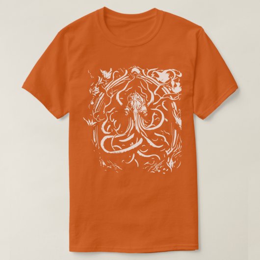 Gedetailleerde Octopus zee Creature T-shirt (Design voorkant)
