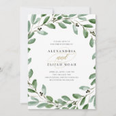 Gedetailleerde olijftak | Eenvoudige Waterverf bru Kaart (Voorkant)