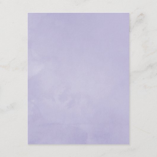 Gedetailleerde pastel Violet Floral Weddenschap Informatiekaartje (Achterkant)