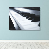 Gedetailleerde pianotoetsen 2 canvas afdruk (Insitu (Houten vloer))