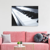 Gedetailleerde pianotoetsen 2 canvas afdruk (Insitu (Woonkamer))