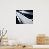 Gedetailleerde pianotoetsen poster (Keuken)