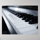 Gedetailleerde pianotoetsen poster (Voorkant)