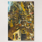 Gedetailleerde Pieter Brueghel "Dutch Proverbs" 15 Legpuzzel (Verticaal)