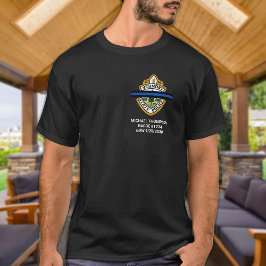 Gedetailleerde politiefunctionaris op maat t-shirt