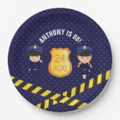 Gedetailleerde politiepagina papieren bordje (Voorkant)