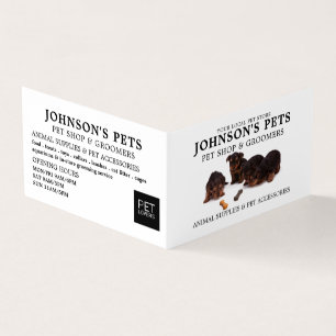 Gedetailleerde pop's, Pet Store & Groomers Visitekaartje