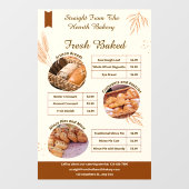 Gedetailleerde promo voor toegang tot bakkerijgoed raamsticker (Vel)