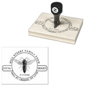 GEDETAILLEERDE  QUEEN BEE ILLUSTRATION HONING RUBBERSTEMPEL (Gestempeld)