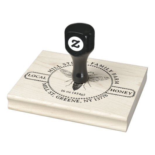 GEDETAILLEERDE  QUEEN BEE ILLUSTRATION HONING RUBBERSTEMPEL (Stempel)