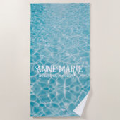 Gedetailleerde reflecties op waterpolen strandlaken (Voorkant)