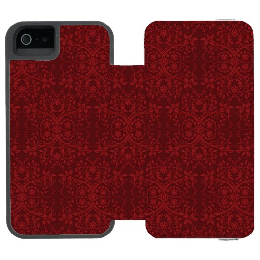 Gedetailleerde rode flessenachtergrond incipio iPhone portemonnee hoesje (Agenda Open)