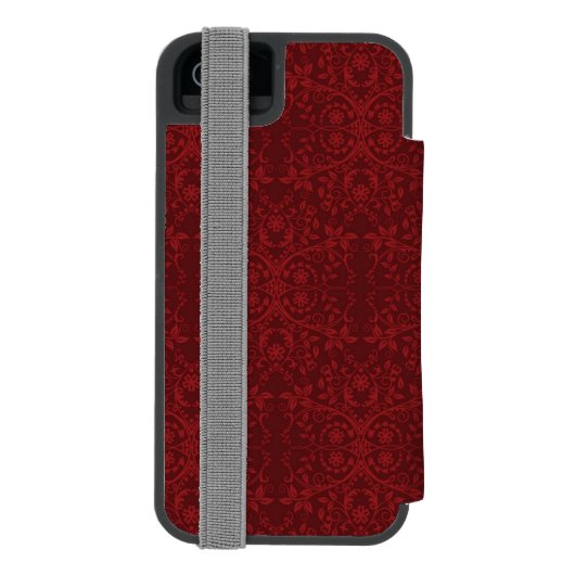 Gedetailleerde rode flessenachtergrond incipio iPhone portemonnee hoesje (Agenda Achterkant)