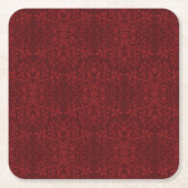 Gedetailleerde rode flessenachtergrond kartonnen onderzetters (Voorkant)