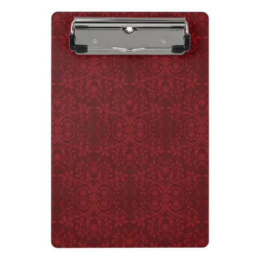 Gedetailleerde rode flessenachtergrond mini klembord (Voorkant)
