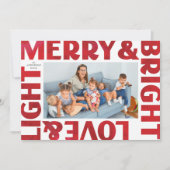 Gedetailleerde rode groeven en heldere liefde voor feestdagenkaart (Voorkant)