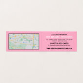 Gedetailleerde roze kat, dichtere winkel en grootw visitekaartje (Binnenkant ongevouwen)