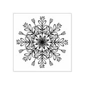 Gedetailleerde sneeuwvlokwinterkraft rubberstempel (Afrduk)