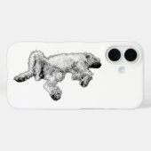Gedetailleerde Spinone Feeling Good iPhone Hoesje (Achterkant (horizontaal))