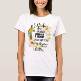 Gedetailleerde Sterkte Teen GODDAUGHTER Quote T-shirt