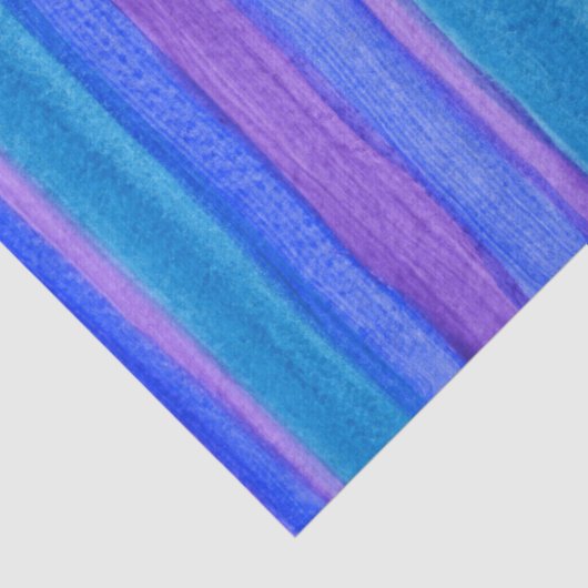 Gedetailleerde strepen: Violet, blauw, Turquoise Tissuepapier (Detail)