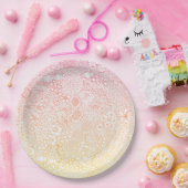 Gedetailleerde Tuin Scene Artiest Verjaardag Coral Papieren Bordje (Feest)