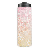 Gedetailleerde Tuin Scene Artiest Verjaardag Coral Thermosbeker (Voorkant)