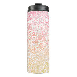 Gedetailleerde Tuin Scene Artiest Verjaardag Coral Thermosbeker