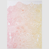 Gedetailleerde Tuin Scene Artiest Verjaardag Coral Tissuepapier (Voorkant)