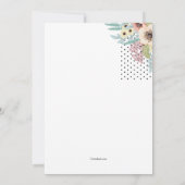 Gedetailleerde uitnodiging van Floral Gradual Part (Achterkant)