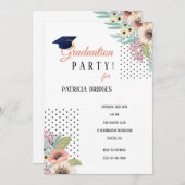 Gedetailleerde uitnodiging van Floral Gradual Part (Voorkant / Achterkant)