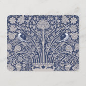 Gedetailleerde Victoriaans Tortelduifjes bruiloft  Informatiekaartje (Achterkant)